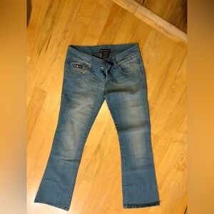 Bubblegum Flare Jeans in Classic Light Blue Wash Women’s Size 11/12